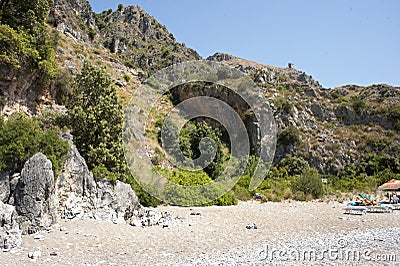 A stretch of the amazing â€œBuondormireâ€ cove. Beach Stock Photo